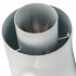 STOUT   Элемент дымохода отвод коаксиальный 90°  DN60/100, п/м уплотнения и хомут в комплекте (с логотипом)