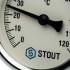 STOUT SIM-0001 Термометр биметаллический с погружной гильзой. Корпус Dn 63 мм, гильза 50 мм 1/2