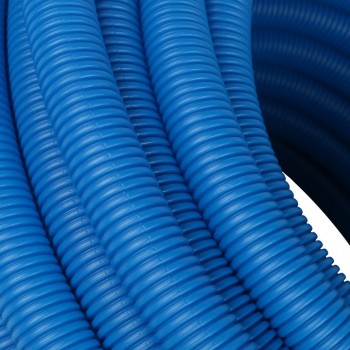 STOUT SPG-0001 Труба гофрированная ПНД, цвет синий, наружным диаметром 20 мм для труб диаметром 16 мм