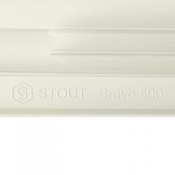 STOUT  Bravo 500 8 секций радиатор алюминиевый боковое подключение RAL9010