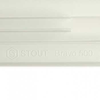 STOUT  Bravo 500 10 секций радиатор алюминиевый боковое подключение RAL9010
