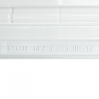 STOUT  Space 500 4 секции радиатор биметаллический боковое подключение RAL9016