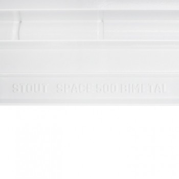 STOUT  Space 500 10 секций радиатор биметаллический боковое подключение RAL9016