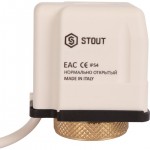 STOUT STE-0010 Электротермический компактный сервопривод, нормально закрытый, 24 В