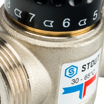 STOUT  Термостатический смесительный клапан для систем отопления и ГВС 1 1/4