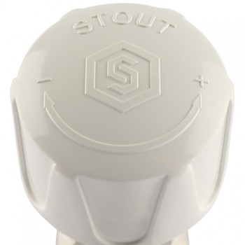 STOUT SVRs Клапан ручной терморегулирующий с неподъемным шпинделем, угловой 1/2