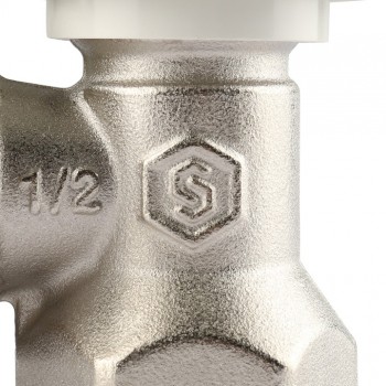 STOUT SVRs Клапан ручной терморегулирующий с неподъемным шпинделем, угловой 1/2